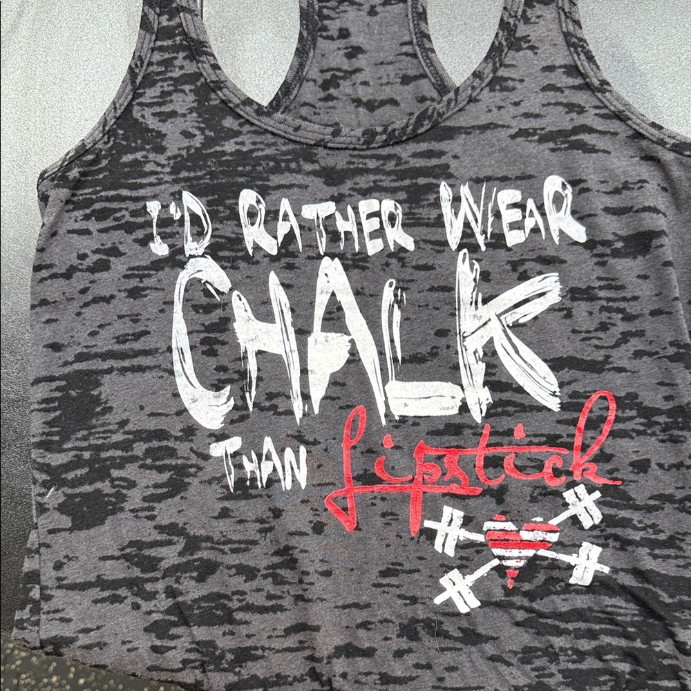 I’d Rather Wear Chalk Than Lipstick CrossFit Lifting Tank Top